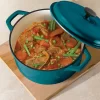 Tramontina 6.5 Qt Enameled Round Cast Iron Dutch Oven, Teal Tramontina 6.5 Qt Enameled Round Cast Iron Dutch Oven, Teal