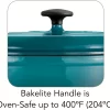 Tramontina 6.5 Qt Enameled Round Cast Iron Dutch Oven, Teal Tramontina 6.5 Qt Enameled Round Cast Iron Dutch Oven, Teal