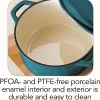 Tramontina 6.5 Qt Enameled Round Cast Iron Dutch Oven, Teal Tramontina 6.5 Qt Enameled Round Cast Iron Dutch Oven, Teal