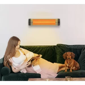 UFO UK-15 Efficient Electric Infrared Heater with Remote Control, 1500-Watt, Bronze Color