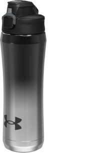 Under Armour 18oz Beyond Gradient Vacuum Insulated Water Bottle, Gradient Black/Chrome