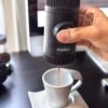 WACACO Nanopresso Portable Espresso Maker, Upgrade Version of Minipresso, 18 Bar Pressure, Extra Small Travel Coffee Maker, Manually Operated. Perfect for Kitchen and Office (Black)