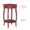 Winston Porter Carminella 24'' Tall End Table Red Winston Porter Carminella 24'' Tall End Table Red