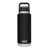 YETI Rambler 36 oz Bottle, Vacuum Insulated, Stainless Steel with Chug Cap, Black