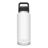 YETI Rambler 36 oz Bottle, Vacuum Insulated, Stainless Steel with Chug Cap, White