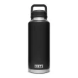YETI Rambler 46 oz Bottle, Vacuum Insulated, Stainless Steel with Chug Cap, Black