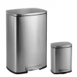 happimess HPM1006A Connor Rectangular 13 Gal. Stainless Steel Trash Can with Soft-Close Lid and Free Mini Trash Can