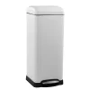 happimess HPM1007A Betty Retro 8-Gallon Step-Open Garbage Can with Soft Close Step, White