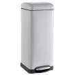happimess HPM1007C Open Soft Close Step Trash Can, 7.9 Gallon, Gray
