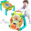 iPlay, iLearn 3 in 1 Baby Walker Sit to Stand Toys, Kids Activity Center, Toddlers Musical Fun Table, Lights and Sounds, Learning, Birthday Gift for 9, 12, 18 Months, 1, 2 Year Old, Infant, Boy, Girl