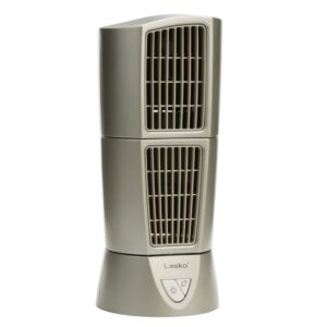 Lasko 14" Platinum Desktop Wind Tower 3-Speed Oscillating Table Fan, 4910, Gray
