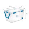 Sterilite 120 Qt. Wheeled Gasket Box Blue Aquarium