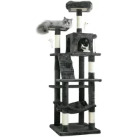 64" Large Cat Condo (Dark Gray)
