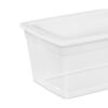 Sterilite 90-Quart Storage Box with Clear Base and White Lid (4 Pack)