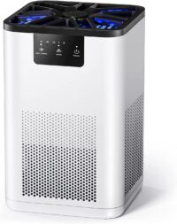 AROEVE Air Purifiers for Bedroom H13 True HEPA Air Purifier With Aromatherapy Function For Pet Smoke Pollen Dander Hair Smell 20dB Air Cleaner For Bedroom Office Living Room Kitchen, MK06- White