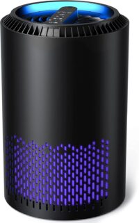 AROEVE Air Purifiers for Home, H13 HEPA Air Purifiers Air Cleaner For Smoke Pollen Dander Hair Smell Portable Air Purifier with Sleep Mode Speed Control For Bedroom Office Living Room, MK01- Black