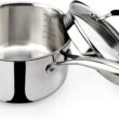 AVACRAFT Tri-Ply Stainless Steel Saucepan with Glass Strainer Lid, Two Side Spouts, Multipurpose Sauce Pan with Lid, Sauce Pot, Cooking Pot (Tri-Ply Full Body, 3.5 Quart)