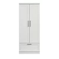 Andover Mills Tiberius Manufactured Wood Armoire Soft White