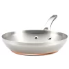 Anolon 77702 Nouvelle Copper Frying / Fry Pan / Skillet Set, 9.5 Inch Stainless Steel and 10.25 Inch Hard Anodized Nonstick