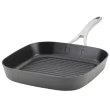Anolon 81169 Allure Hard Anodized Nonstick Deep Square Griddle Pan/Grill, 11 Inch, Dark Gray