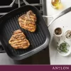 Anolon 81169 Allure Hard Anodized Nonstick Deep Square Griddle Pan/Grill, 11 Inch, Dark Gray
