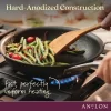Anolon 81169 Allure Hard Anodized Nonstick Deep Square Griddle Pan/Grill, 11 Inch, Dark Gray