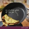 Anolon 81169 Allure Hard Anodized Nonstick Deep Square Griddle Pan/Grill, 11 Inch, Dark Gray