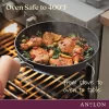 Anolon 82031 Advanced Hard Anodized Nonstick Frying Pan/ Fry Pan/ Saute Pan/ All Purpose Pan with Lid - 12 Inch, Gray