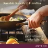 Anolon 82031 Advanced Hard Anodized Nonstick Frying Pan/ Fry Pan/ Saute Pan/ All Purpose Pan with Lid - 12 Inch, Gray
