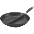 Anolon 83655 Advanced Hard Anodized Nonstick Divided Grill / Griddle Pan / Skillet - 12.5 Inch, Gray