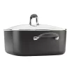 Anolon 83863 Advanced Hard Anodized Nonstick Casserole Dish/Casserole Pan with Lid - 7 Quart, Graphite Gray
