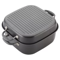 Anolon 83865 Advanced Hard Anodized Nonstick Grill Pan / Griddle and Roaster - 11 Inch, Gray