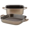 Anolon 83869 Advanced Hard Anodized Nonstick Grill Pan / Griddle and Roaster - 11 Inch, Brown Anolon 83869 Advanced Hard Anodized Nonstick Grill Pan / Griddle and Roaster - 11 Inch, Brown