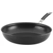 Anolon 87538 Smart Stack Hard Anodized Nonstick Frying Pan / Fry Pan / Hard Anodized Skillet - 12 Inch, Black