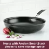 Anolon 87538 Smart Stack Hard Anodized Nonstick Frying Pan / Fry Pan / Hard Anodized Skillet - 12 Inch, Black