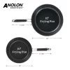 Anolon 87539 Smart Stack Hard Anodized Nonstick Frying Pan Set / Fry Pan Set / Hard Anodized Skillet Set - 10 Inch and 12 Inch, Black
