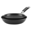 Anolon 87540 Smart Stack Hard Anodized Nonstick Frying Pan Set / Fry Pan Set / Hard Anodized Skillet Set - 8.5 Inch and 10 Inch, Black
