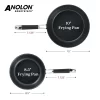 Anolon 87540 Smart Stack Hard Anodized Nonstick Frying Pan Set / Fry Pan Set / Hard Anodized Skillet Set - 8.5 Inch and 10 Inch, Black