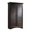  August Grove Contemporary Storage Cabinet with Doors and 4 Adjustable Shelves in Antique Brown