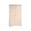 August Grove Contemporary Storage Cabinet with Doors and 4 Adjustable Shelves in Antique White