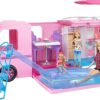 Barbie Camper Playset With Barbie Accessories, Pool And Furniture, Rolling Vehicle With Campsite Transformation​​​