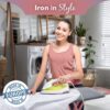 Bartnelli Ironing Board Made in Europe | Iron Board with 4 Layered Cover & Pad, Height Adjustable up to 36