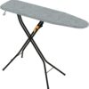 Bartnelli Patented Pulse Ironing Board | Made in Europe | Space Saving Smart Hanger Iron Board for Easy Storage | Lightweight, 4 Layer Cover, 4 Legs, for Dorm, Laundry Room, or Small Spaces, Black/Gray (43x13-35)