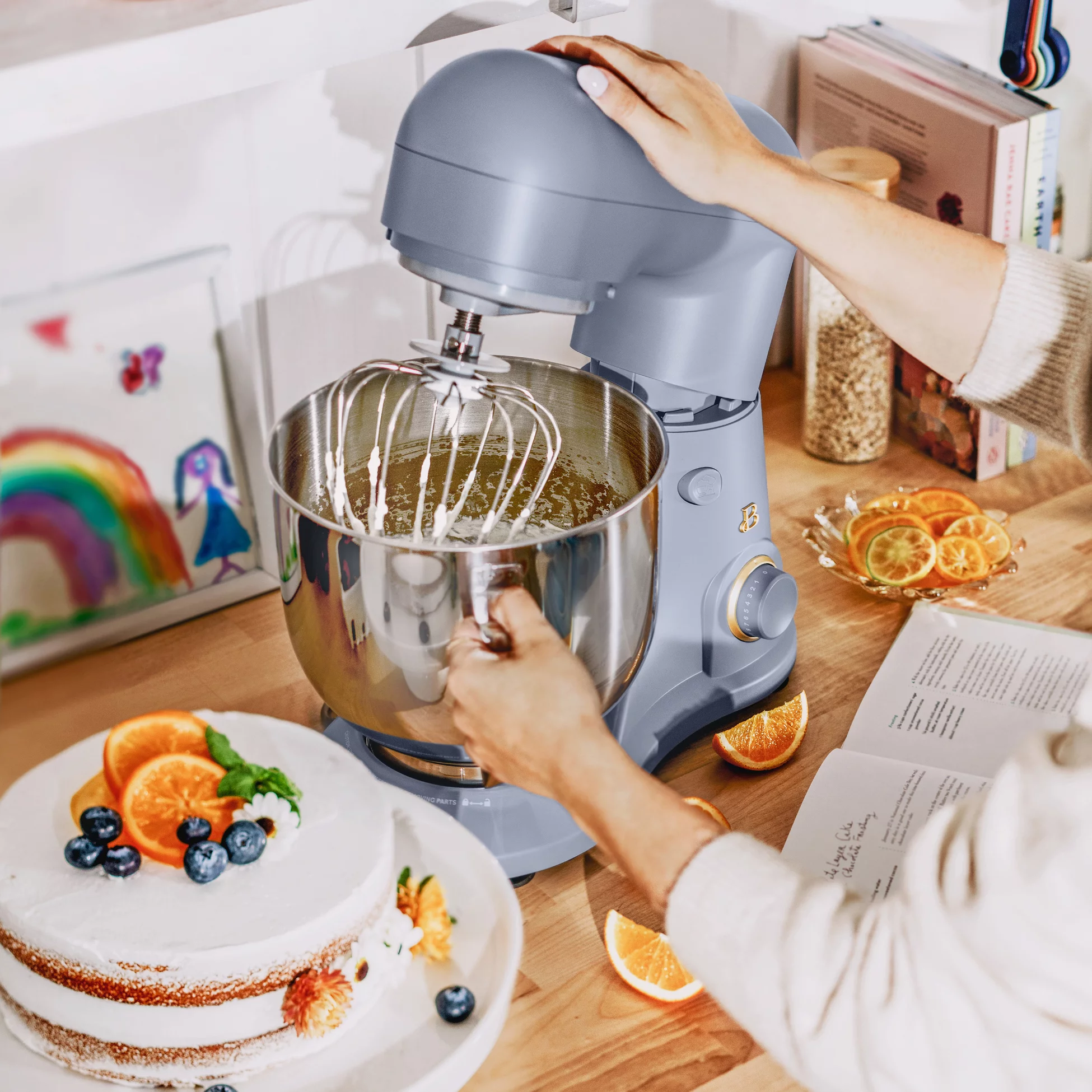 GE Sapphire Blue Compact Stand Mixer - G8MSAAS1RRS