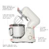 Beautiful 5.3QT Capacity Lightweight & Powerful Tilt-Head Stand Mixer, White Icing by Drew Barrymore