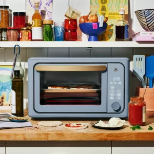 Beautiful 6 Slice Touchscreen Air Fryer Toaster Oven, Cornflower Blue by Drew Barrymore