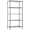 BestMassage Heavy Duty 24W x 14D x 60H 5-Shelf Metal Freestanding Shelves, Black
