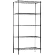 BestMassage Heavy Duty 24W x 14D x 60H 5-Shelf Metal Freestanding Shelves, Black