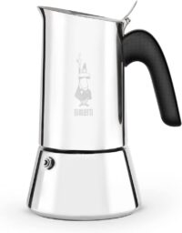 Bialetti - New Venus Induction, Stovetop Coffee Maker, Suitable for all Types of Hobs, Stainless Steel, 10 Cups (15.5 Oz), Aluminum, Silver