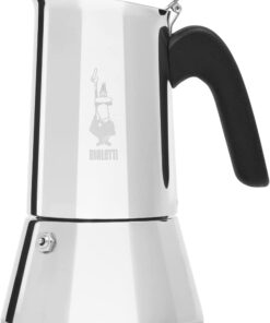 Bialetti Venus 4-Cup Stainless Steel Induction-Capable Stovetop Espresso Maker, Silver